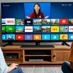 OTT의 문화적 영향 - **

"A diverse group of people watching an OTT platform on various devices (TV, laptop, mobile), ful...