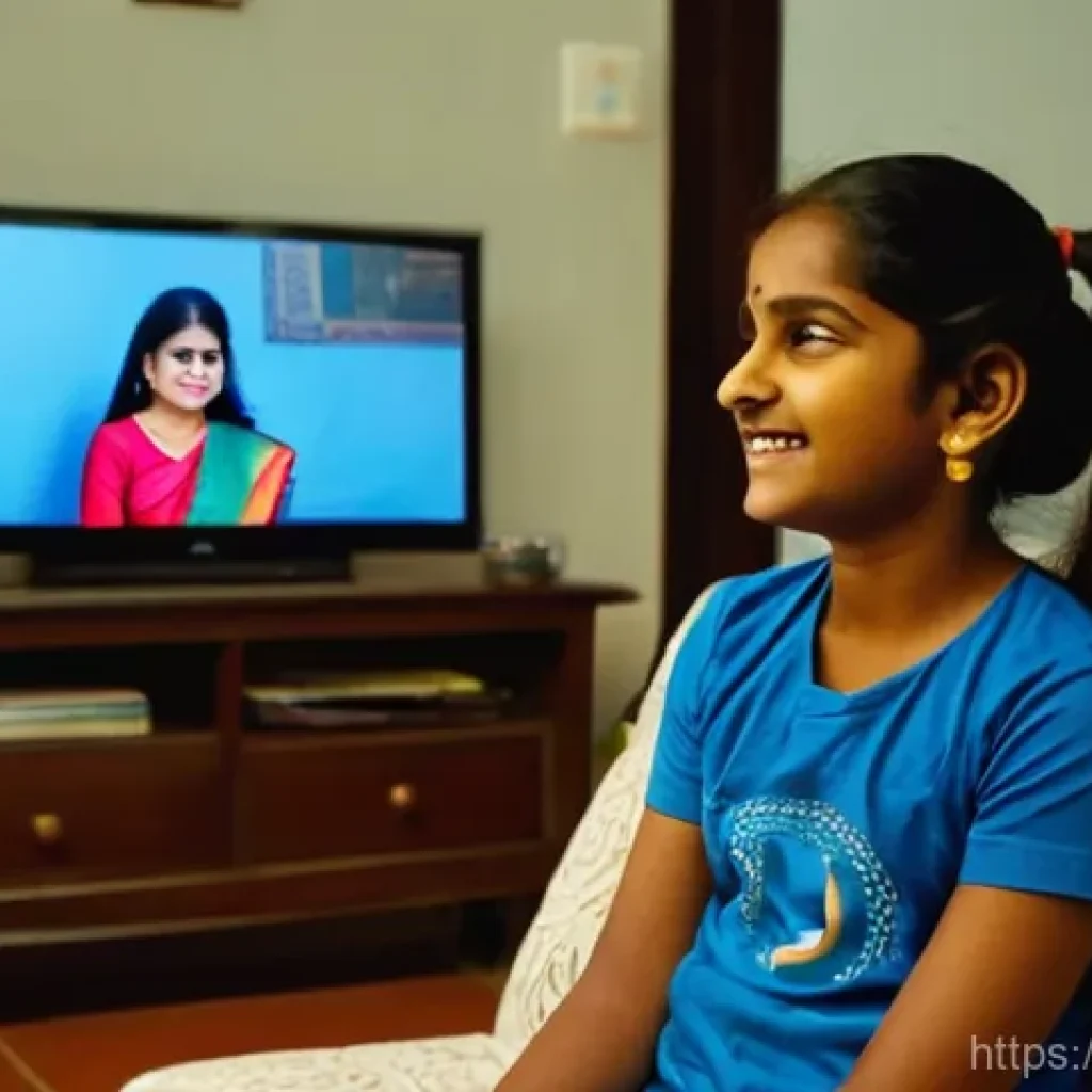 OTT 콘텐츠와 스토리텔링 - **Prompt 1: A Glimpse into Modern Indian Entertainment**
"A vibrant and cozy living room in an I...