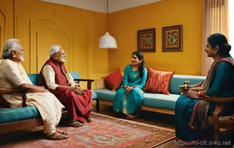 OTT 2025 전망 - **Prompt:** A diverse group of four friends, all in their late teens to early twenties and wearing s...